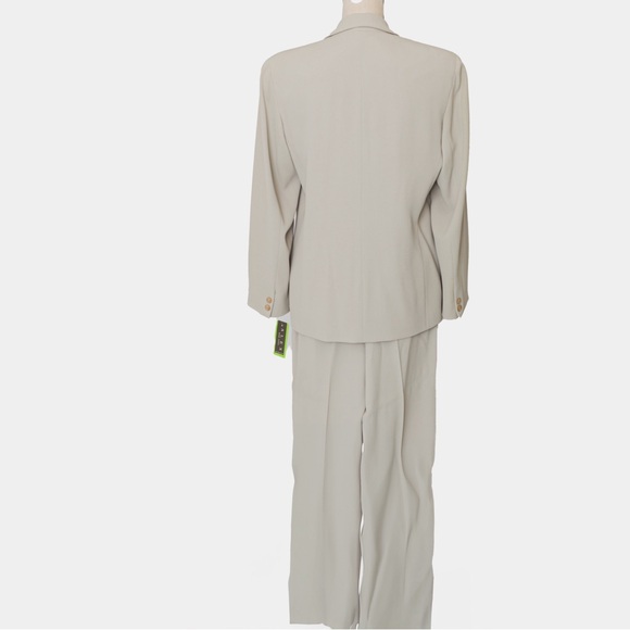 Alex New York neutral sand tan pantsuit tailored high waist monohchomatic 10 - Picture 3 of 16